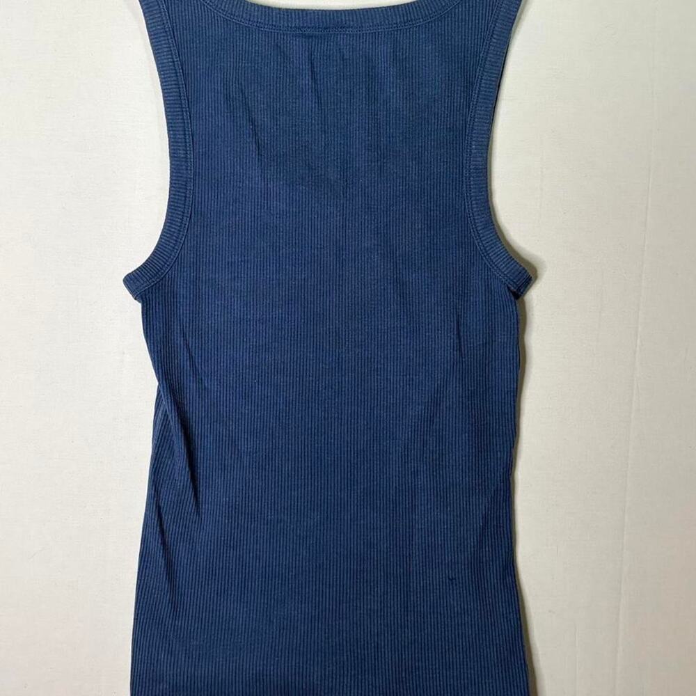 Gap Ribbed Blue Tank Top - S - Picture 4 of 6